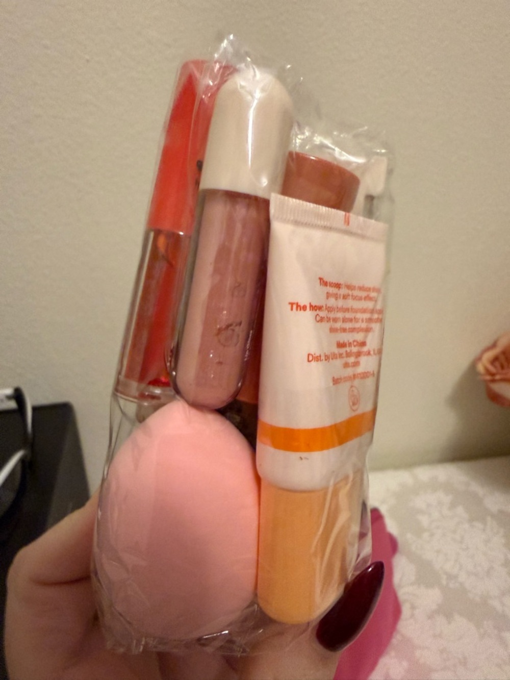 Travel Makeup Ulta Beauty with Pink Satin Cosmetic Pouch NWT - Picture 9 of 12